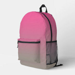 Mochila Impresa Gradiente de naranja gris rosa