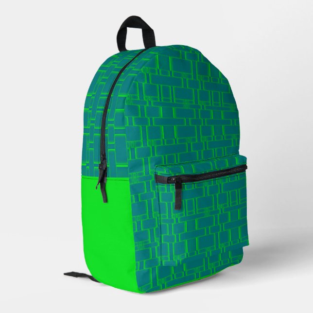 Mochila Impresa Gradiente de patrón de rectángulo 3 (Esquina izquierda trasera)