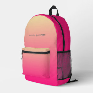 Mochila Impresa Gradiente de resumen rosado de bonito