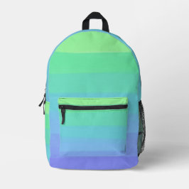 Mochila Impresa Gradiente de verdes y azules brillantes