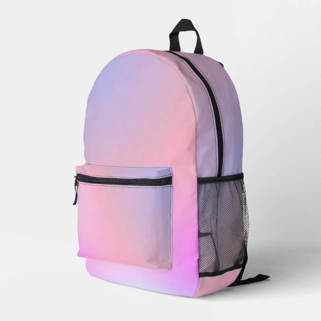 Mochila Impresa Gradiente Pastel de Algodón de Azúcar Soñador (Esquina derecha trasera )