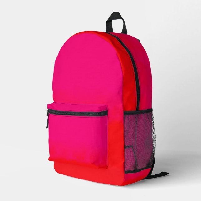 Mochila Impresa Gradiente rosa y naranja (Esquina derecha trasera )