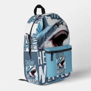 Mochila Impresa Graffiti de plata y marina