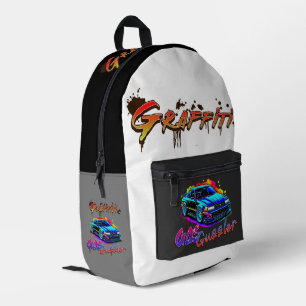 MOCHILA IMPRESA GRAFFITI GAS GUZZLER - COCHE DRIFT