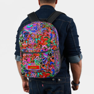 Mochila Impresa Graffiti spin art