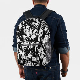 Mochila Impresa Graffiti Urban Streetwear Pattern