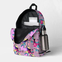 Mochila Impresa Graffiti Urban Streetwear Pattern