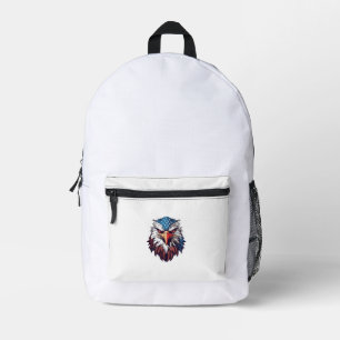 Mochila Impresa Gráfico de águila cabeza de bandera patriótica ame