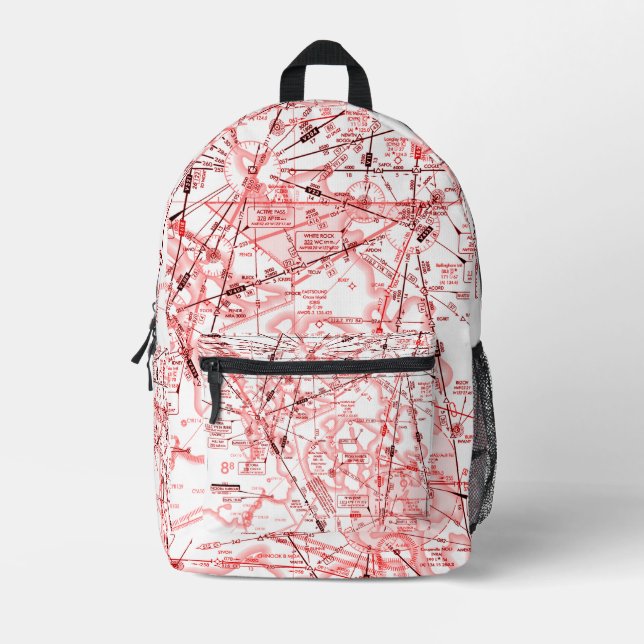 Mochila Impresa Gráfico de aviación (Anverso)