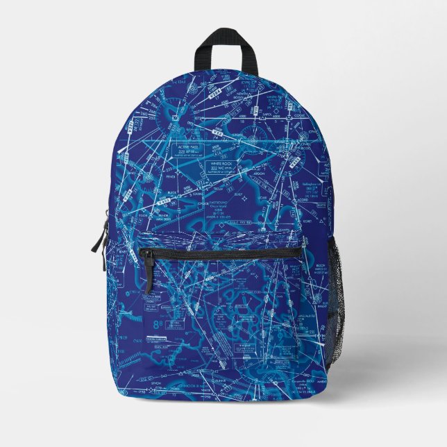 Mochila Impresa Gráfico de aviación (Anverso)