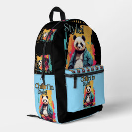 Mochila Impresa Gráfico elegante de Panda | Arte bonito y colorido