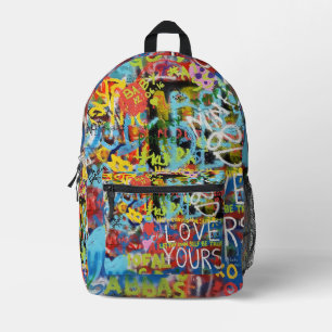 Mochila Impresa Grafiti de colores,