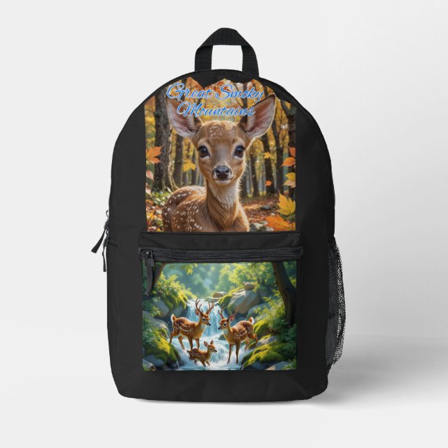 Mochila Impresa Gran Amanecer de Cerfs Ahumados (Anverso)