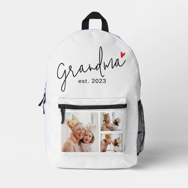 Mochila Impresa Grandma Established Script 3 Photo (Anverso)