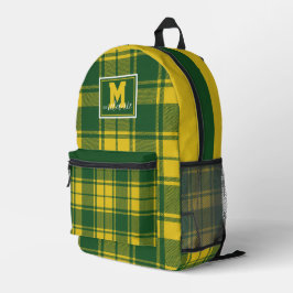 Mochila Impresa Green and yellow Tartan Plaid checkered Oregon