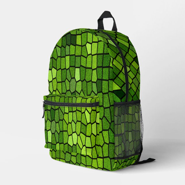 Mochila Impresa Green Cut Glass Look  (Esquina derecha trasera )