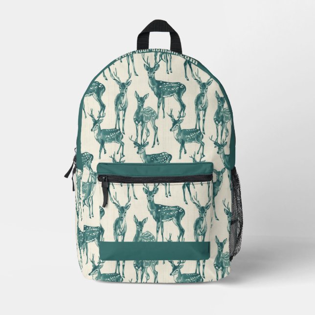 Mochila Impresa Green Deers (Anverso)