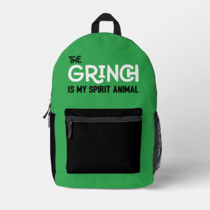 Mochila Impresa Grinch es mi cita de Espíritu Animal