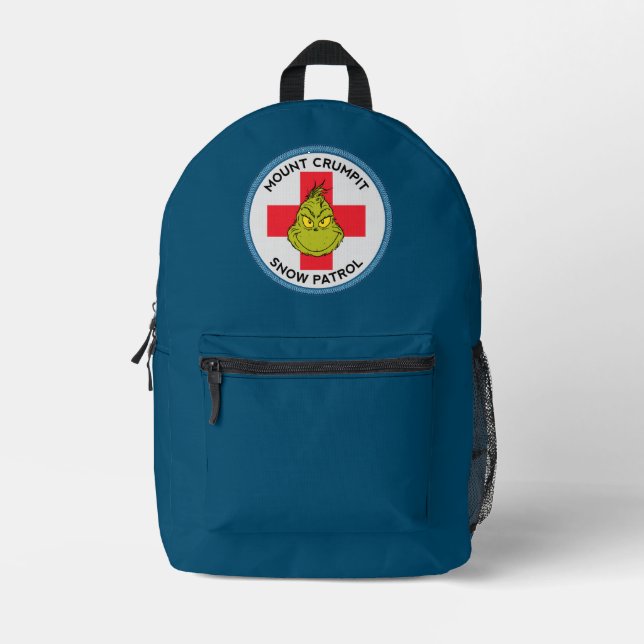 Mochila Impresa Grinch | Patrulla De Nieve Crumpit Mt. (Anverso)