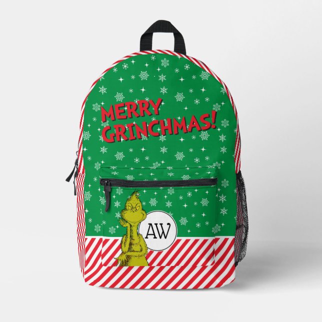 Mochila Impresa Grinch Snowflake (Anverso)