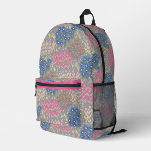 Mochila Impresa Gris de cama floral