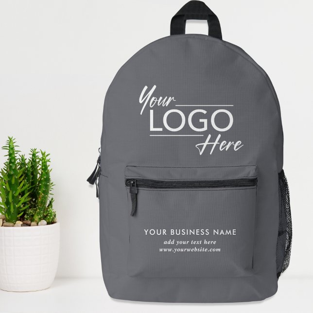 Mochila Impresa Gris del logotipo de negocios (Subido por el creador)