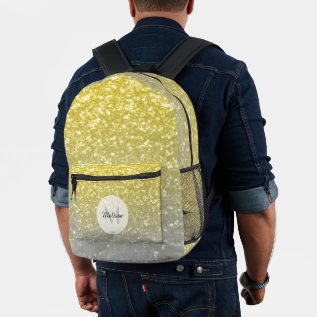 Mochila Impresa Gris gris claro de oro gris oscuro chispa Monogram (Insitu (Modelo))