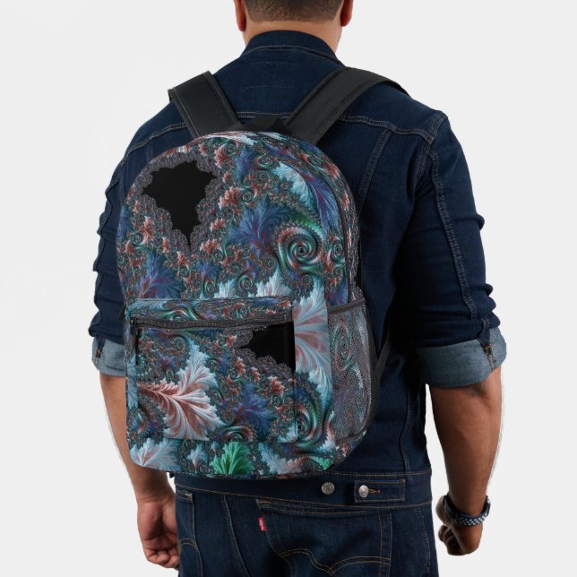 Mochila Impresa Groovy Colorful Boho Hippie Mandelbrot Arte Fracta (Insitu (Modelo))