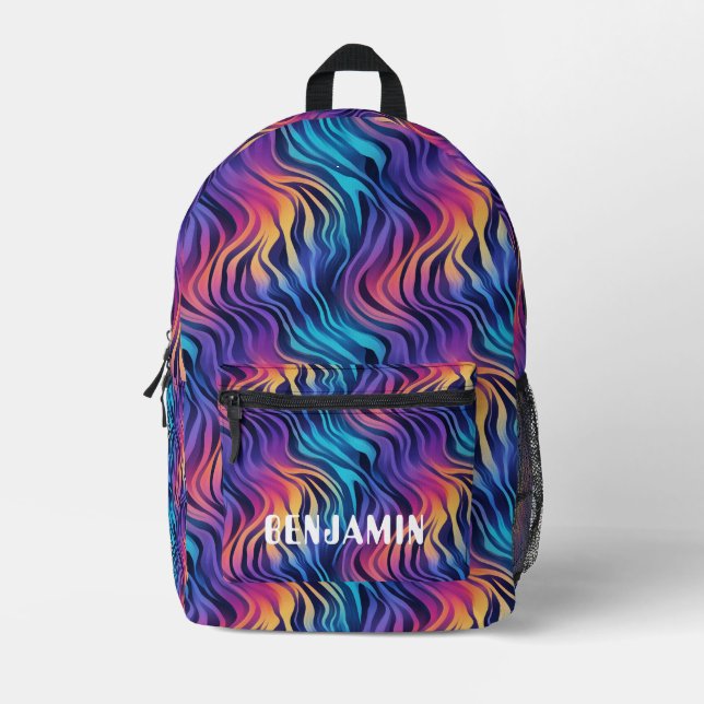 Mochila Impresa Groovy Multicolor Boho style   (Anverso)