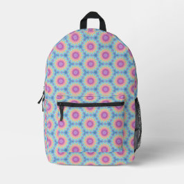 Mochila Impresa Groovy Retro kaleidoscope Patrón Pastel