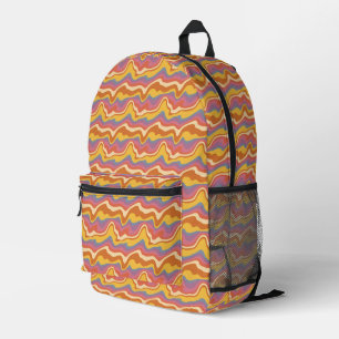 Mochila Impresa Groovy Retro Pattern