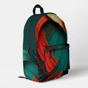 Mochila Impresa Grueso óleo abstracto pintado con impasto