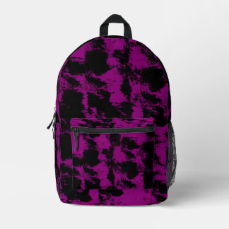 Mochila Impresa Grunge negro morado