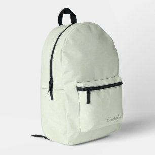 Mochila Impresa Grunge Verde Pálido Helado con Nombre