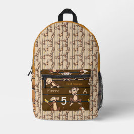 Mochila Impresa Grupo de monos