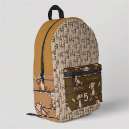 Mochila Impresa Grupo de monos