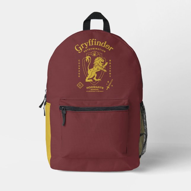Mochila Impresa GRYFFINDOR™ Determination Courage Bravery Crest (Anverso)