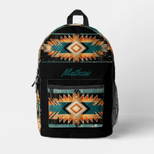 Guay Aztec Nativo Americano - Azul Naranja Negro