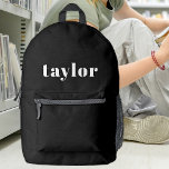 Mochila Impresa Guay Black Moderno Minimalista Simple Stylish Tren<br><div class="desc">Presentamos la mochila impresa a la moda de estilo sencillo y moderno de Guay Black Modern Minimalista, un accesorio esencial para el regreso a la escuela y más allá. Esta mochila no es sólo una opción práctica para los estudiantes, sino también una opción elegante para los adultos, lo que la...</div>