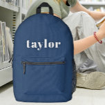 Mochila Impresa Guay Blue Modern Minimalista Simple Elegante<br><div class="desc">Presentamos la mochila impresa a la moda, de estilo sencillo y moderno de la Marina Azul, Minimalista y moderna, de Guay, un accesorio ideal para diversos propósitos, desde suministros escolares hasta soluciones personalizadas para profesores y adultos. Esta mochila presenta un diseño moderno y elegante con una sofisticada sombra azul marino,...</div>