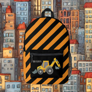 Mochila Impresa Guay boys Construcción de camión agregar nombre