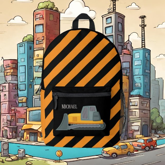 Mochila Impresa Guay boys Construcción de digger truck agregar nom (Subido por el creador)