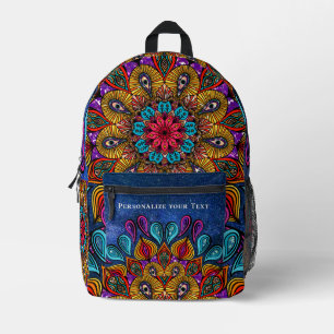 Mochila Impresa Guay Colorful Moderno Mandala Hippie Añadir tu nom