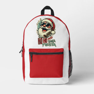 Mochila Impresa Guay divertido Santa Claus con gafas de sol - Ho-h