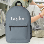 Mochila Impresa Guay Dusty Blue Modern Minimalista Personalizado d<br><div class="desc">Presentamos la mochila impresa personalizada Dusty Blue Modern Minimalista Trendy de Guay, un accesorio ideal para una variedad de necesidades. Esta mochila es perfecta para materiales de regreso a la escuela, proporcionando un toque personalizado con un nombre personalizado para una fácil identificación. Está dirigido tanto a profesores como a estudiantes,...</div>