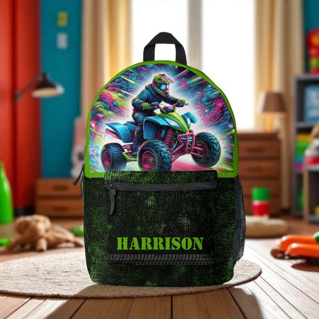 Mochila Impresa Guay Motorbike Quad Bike Green Grunge (Subido por el creador)