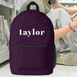 Mochila Impresa Guay Purple Modern Minimalista trendy personalizad<br><div class="desc">Presentamos la mochila impresa personalizada de moda Minimalista morada de Guay Purple Modern, un accesorio excepcional que combina estilo y funcionalidad para una variedad de necesidades. Esta mochila es perfecta para material de regreso a la escuela, proporcionando un toque personalizado a estudiantes y profesores por igual. La opción de añadir...</div>