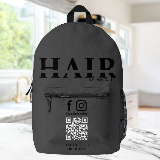 Mochila Impresa Guay QR Code Hairstylist Cosmetology Profesional (Subido por el creador)