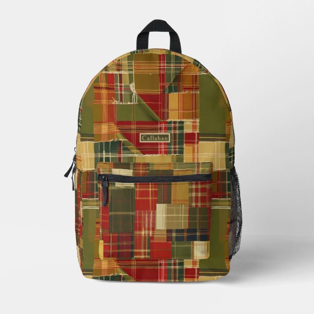 Mochila Impresa Guay Torn Otumn Plaid (Anverso)