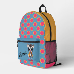 Mochila Impresa Guay Zebra and Polka Dots Personalizado
